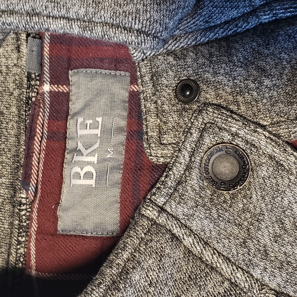 BKE Gray and Red Textured Vest